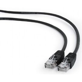 Патч-корд UTP5e, 2 м, литой, многожильный, биметалл CCA, 26AWG, PVC, чёрный CABLEXPERT PP12-2M/BK 